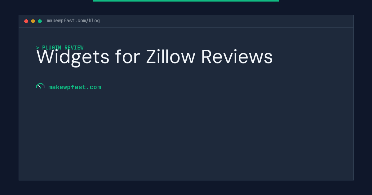 Widgets for Zillow Reviews - MakeWPFast