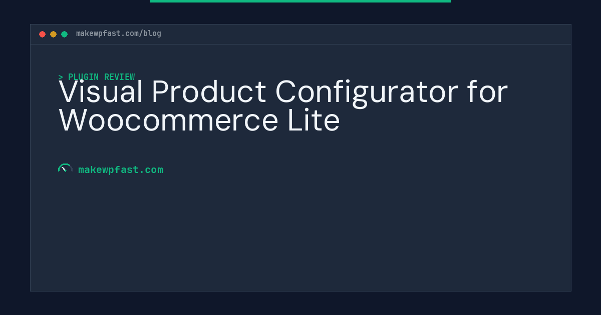 Visual Product Configurator for Woocommerce Lite - MakeWPFast