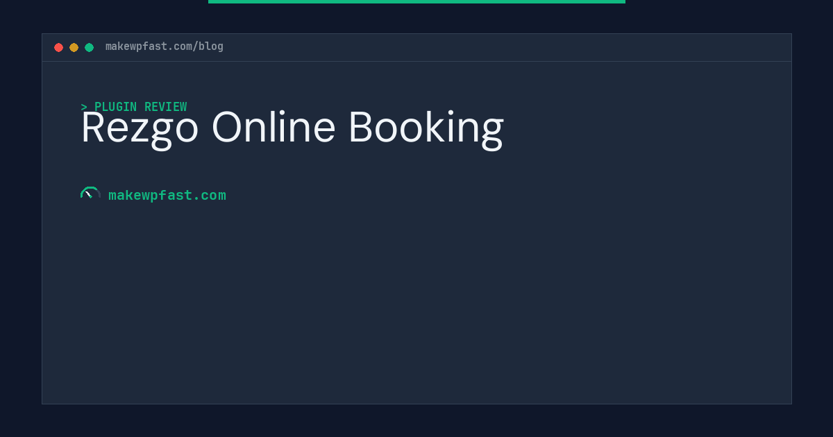 Rezgo Online Booking - MakeWPFast