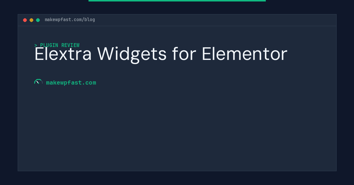 Elextra Widgets for Elementor - MakeWPFast