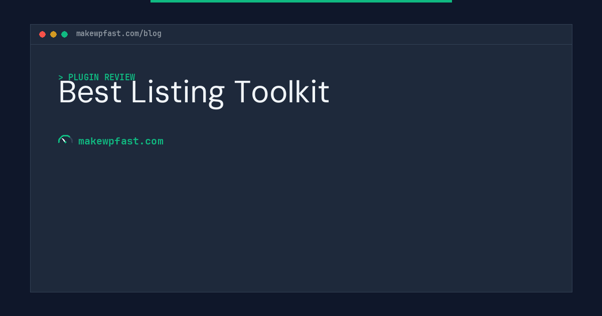 Best Listing Toolkit - MakeWPFast
