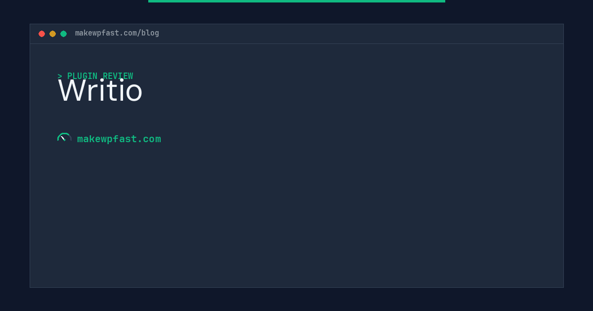 Writio - MakeWPFast