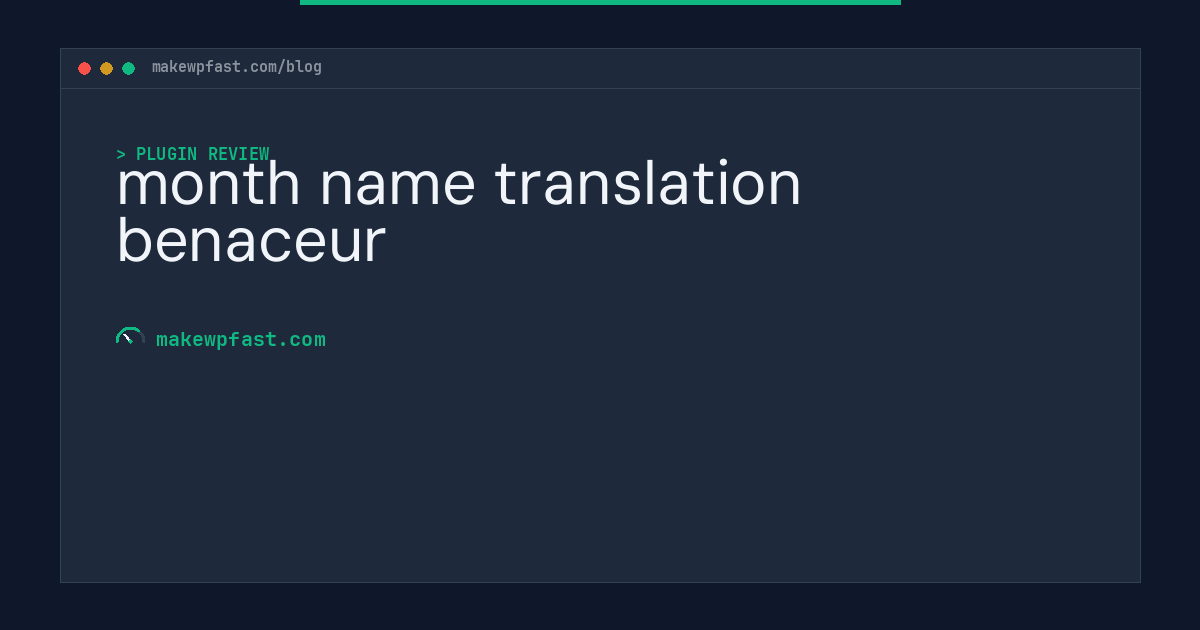 month name translation benaceur - MakeWPFast