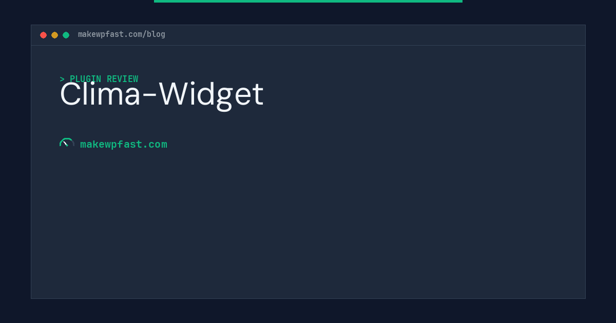 Clima-Widget - MakeWPFast