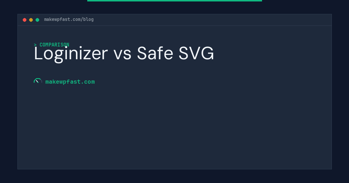 Loginizer vs Safe SVG - MakeWPFast