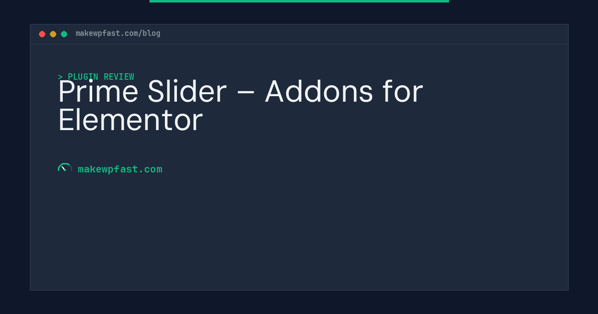 Prime Slider – Addons for Elementor - MakeWPFast