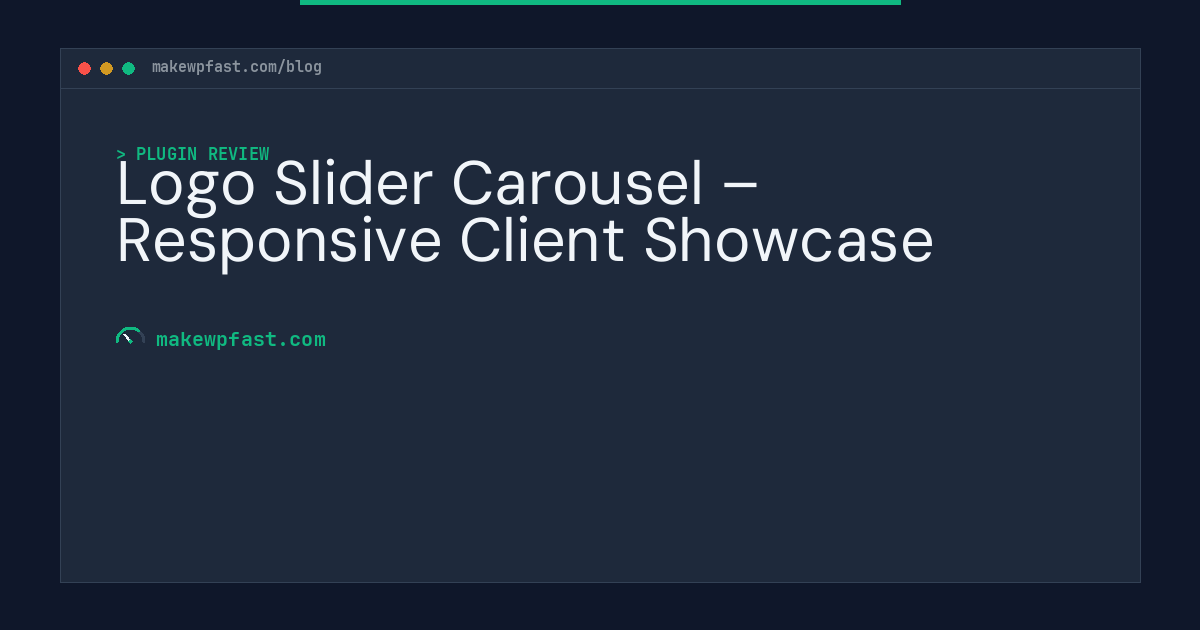 Logo Slider Carousel – Responsive Client Showcase - MakeWPFast