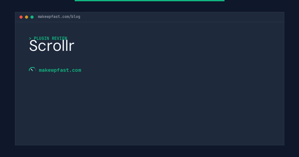 Scrollr - MakeWPFast