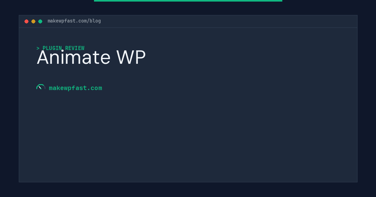 Animate WP - MakeWPFast