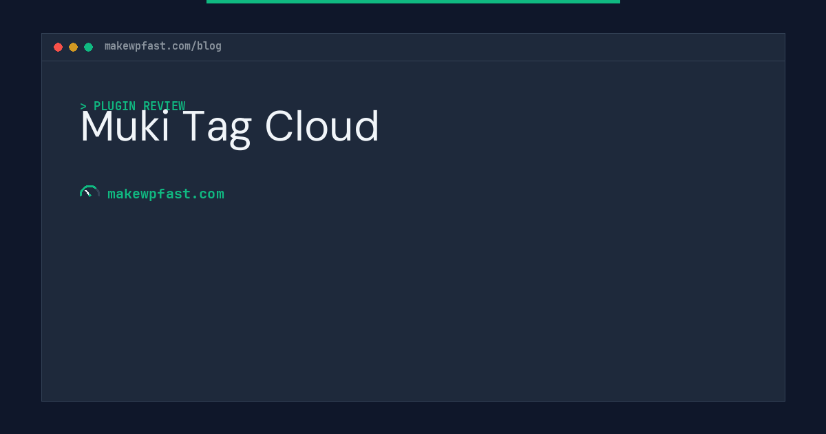 Muki Tag Cloud - MakeWPFast
