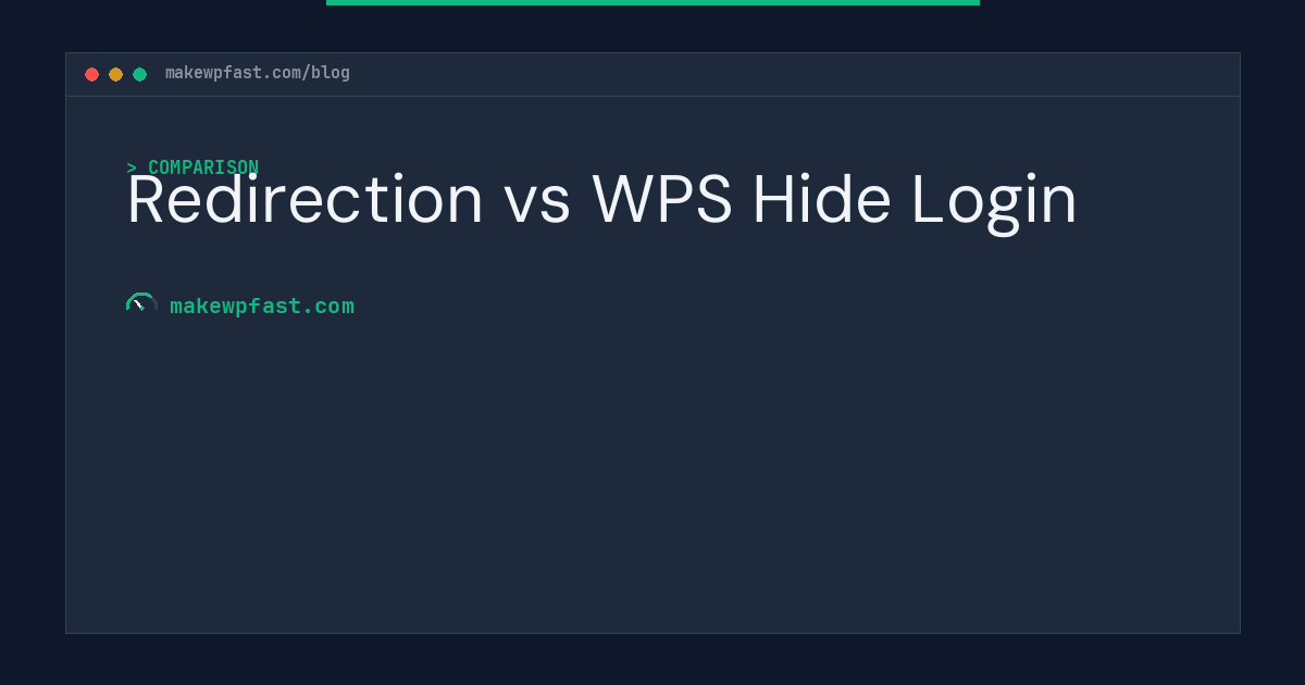 Redirection vs WPS Hide Login - MakeWPFast
