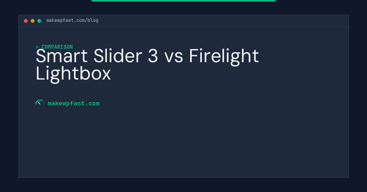 Smart Slider 3 vs Firelight Lightbox - MakeWPFast