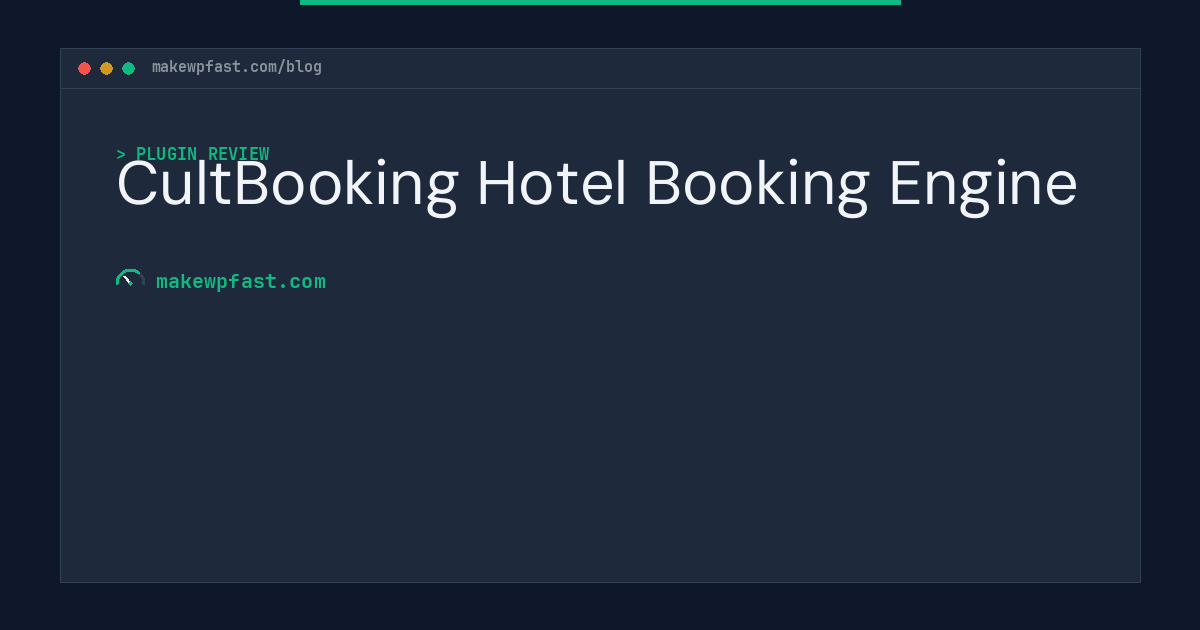 CultBooking Hotel Booking Engine - MakeWPFast