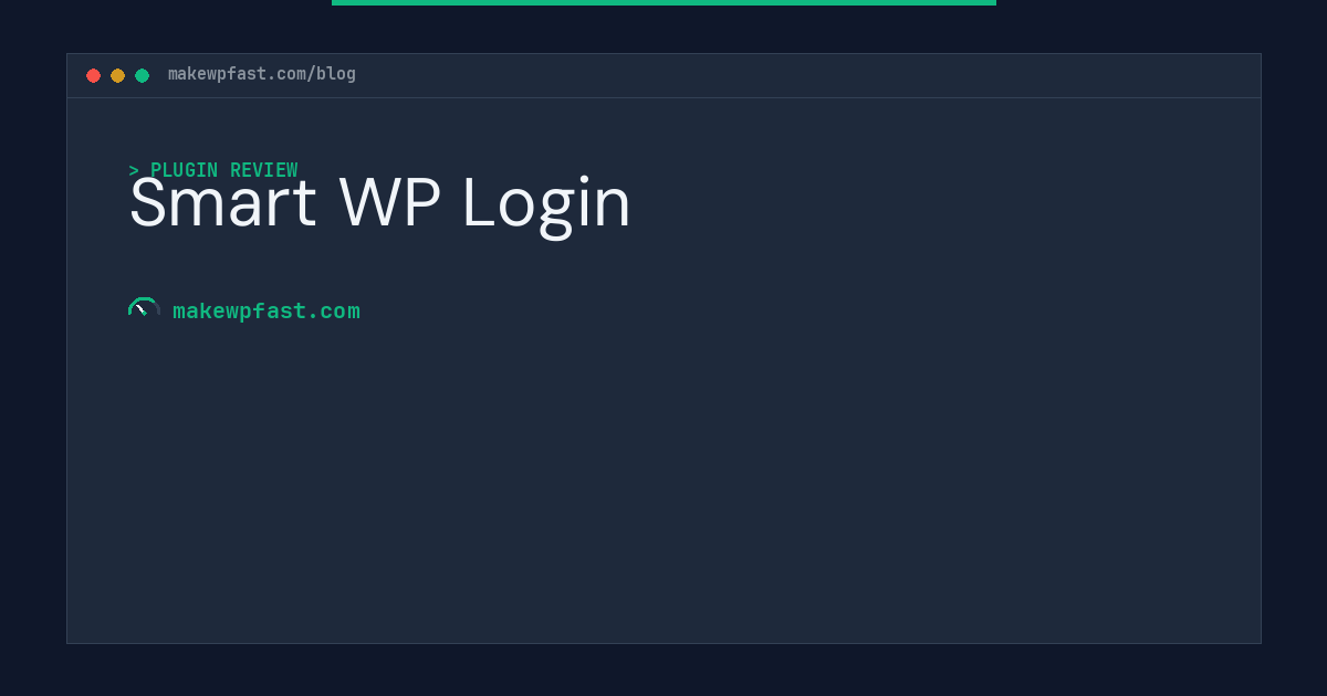 Smart WP Login - MakeWPFast