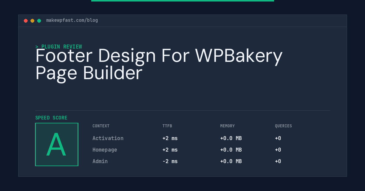 Footer Design For WPBakery Page Builder - MakeWPFast
