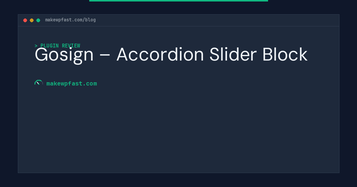 Gosign – Accordion Slider Block - MakeWPFast