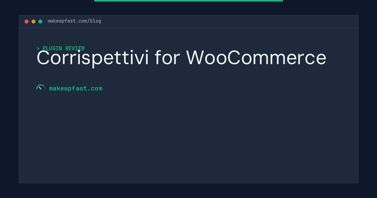 Corrispettivi for WooCommerce - MakeWPFast
