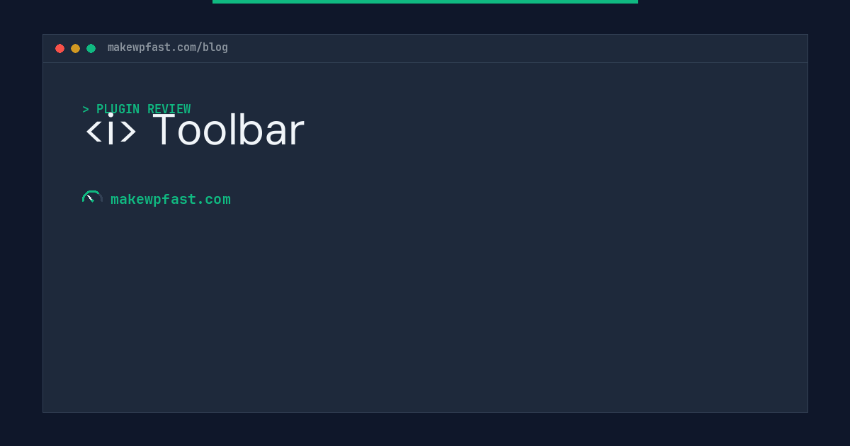 <i> Toolbar - MakeWPFast