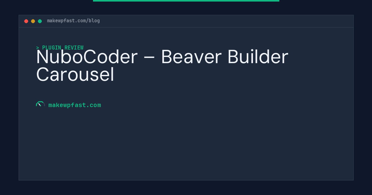 NuboCoder – Beaver Builder Carousel - MakeWPFast