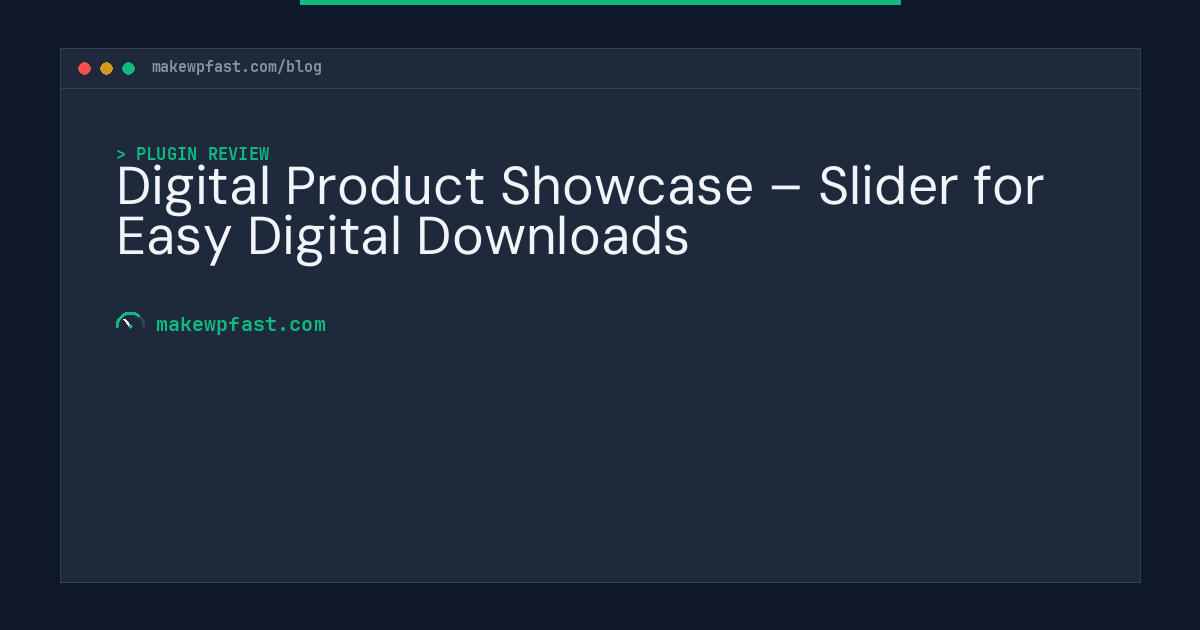 Digital Product Showcase – Slider for Easy Digital Downloads - MakeWPFast