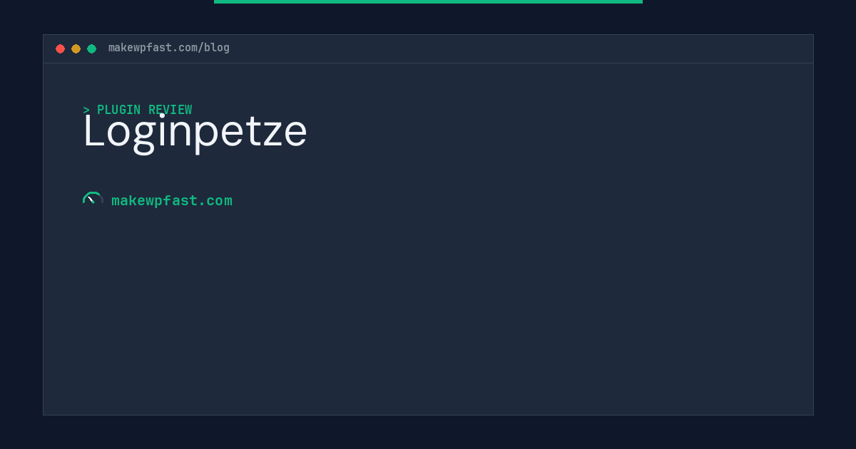 Loginpetze - MakeWPFast