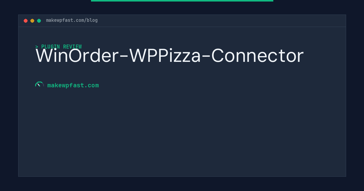 WinOrder-WPPizza-Connector - MakeWPFast