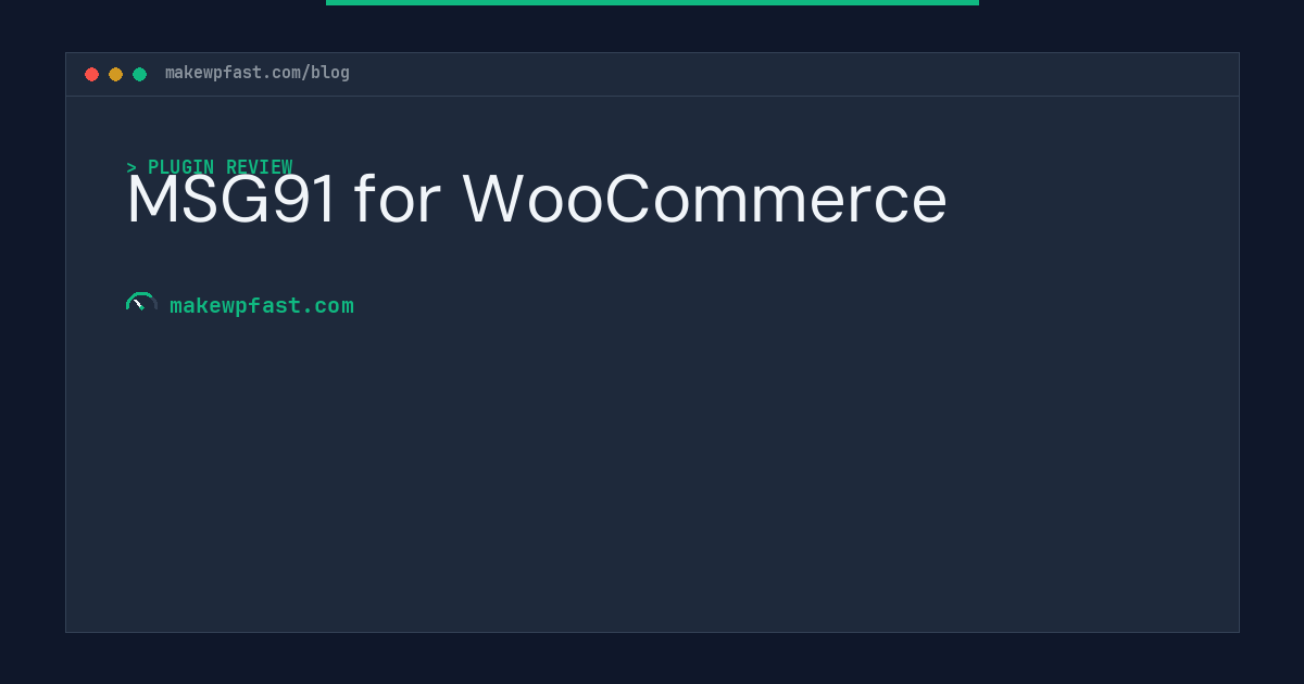 MSG91 for WooCommerce - MakeWPFast