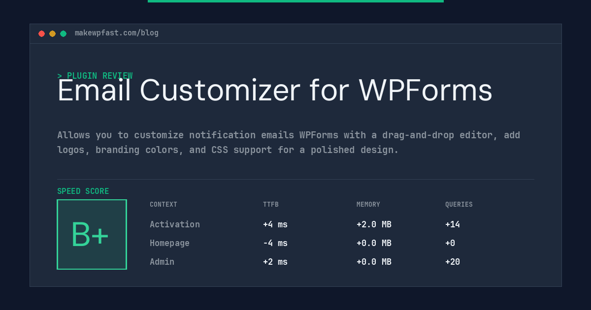 Email Customizer for WPForms - MakeWPFast