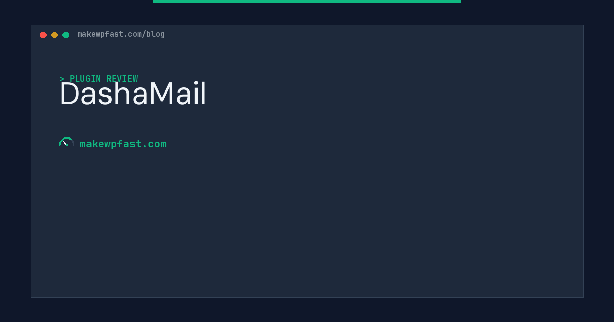 DashaMail - MakeWPFast