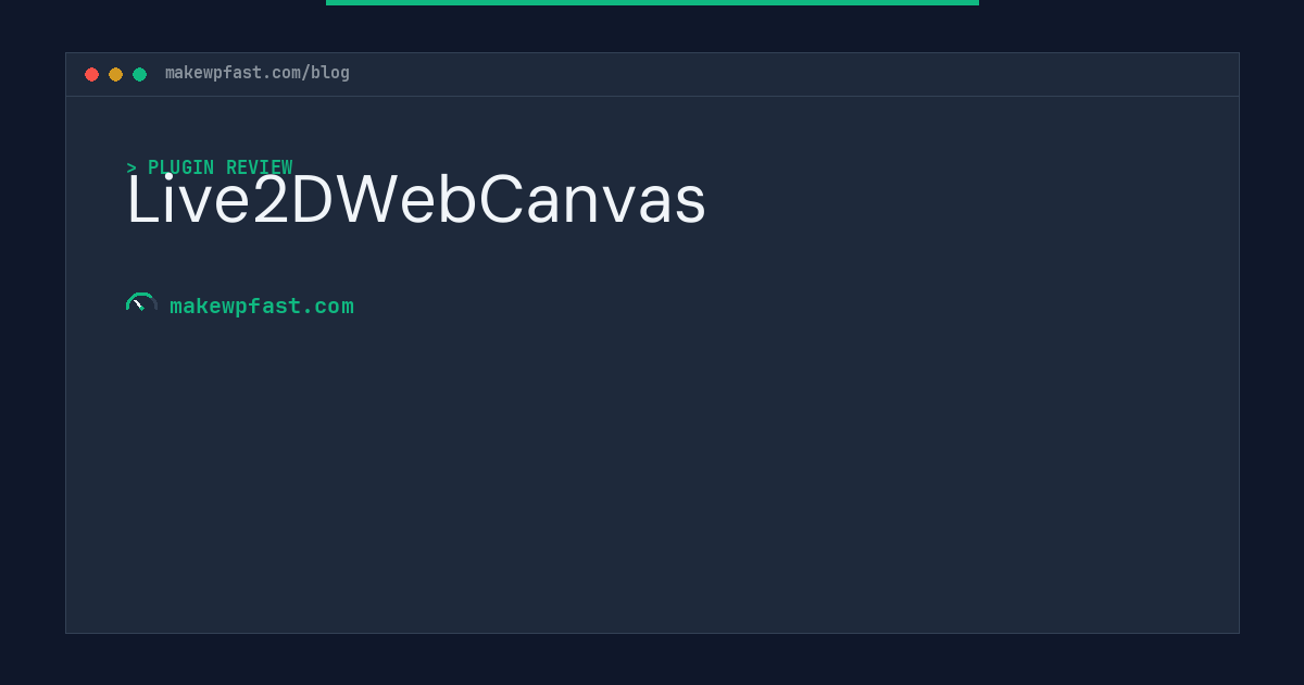 Live2DWebCanvas - MakeWPFast