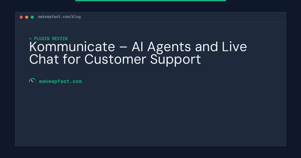 Kommunicate – AI Agents and Live Chat for Customer Support - MakeWPFast
