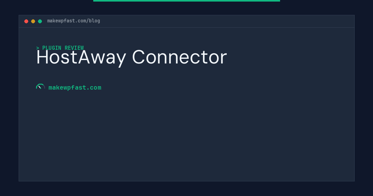 HostAway Connector - MakeWPFast