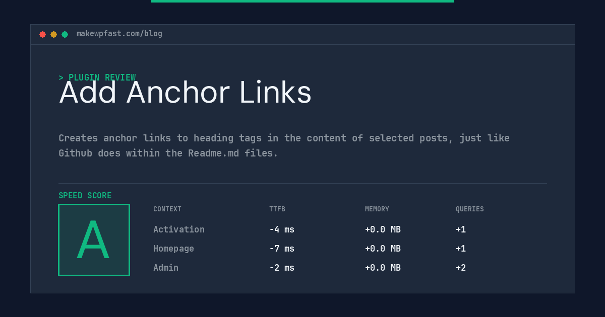 Add Anchor Links - MakeWPFast