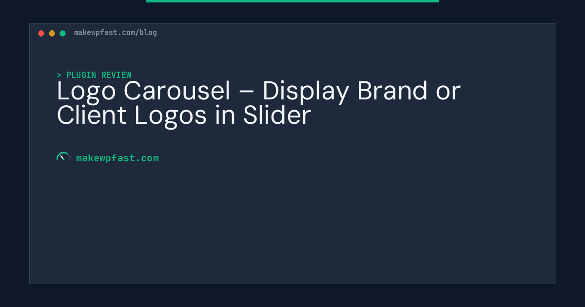 Logo Carousel – Display Brand or Client Logos in Slider - MakeWPFast