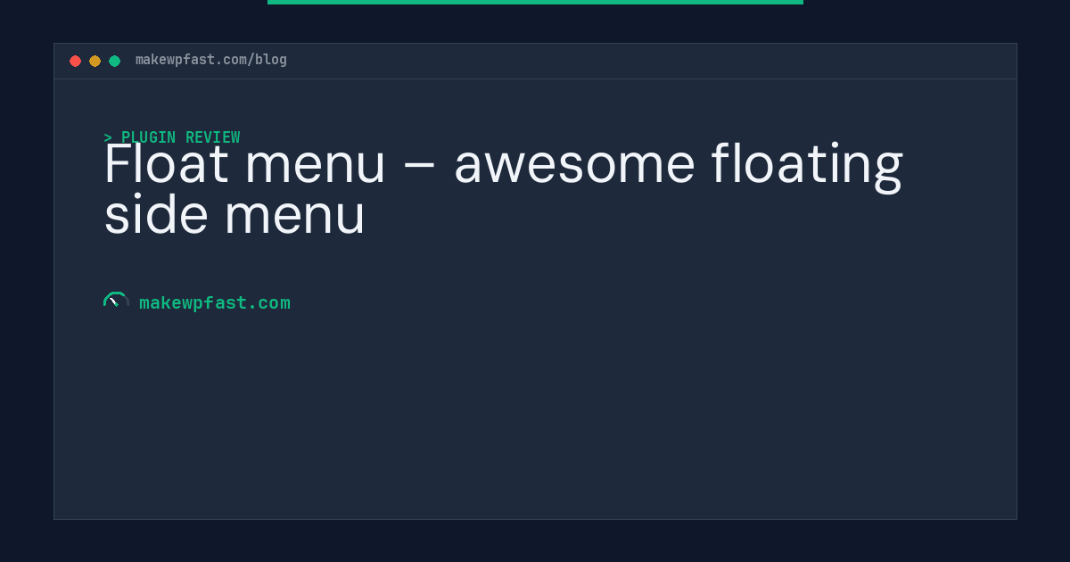 Float menu – awesome floating side menu - MakeWPFast