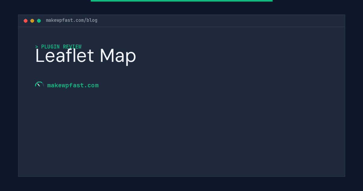 Leaflet Map - MakeWPFast