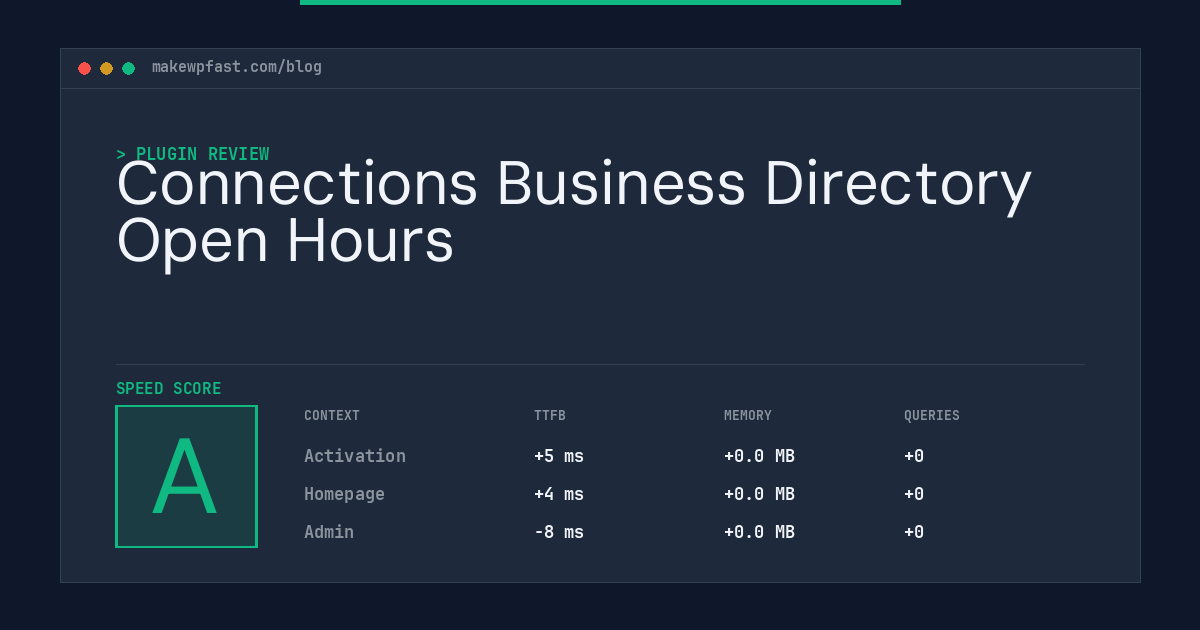 Connections Business Directory Open Hours - MakeWPFast