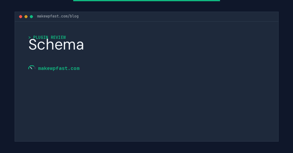 Schema - MakeWPFast