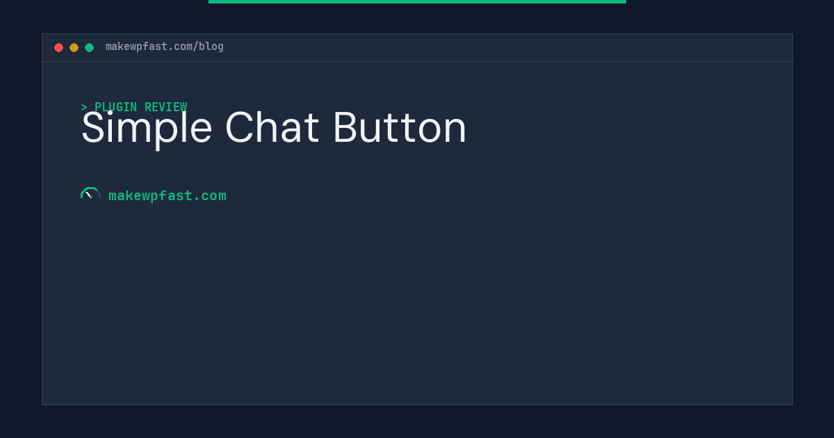 Simple Chat Button - MakeWPFast