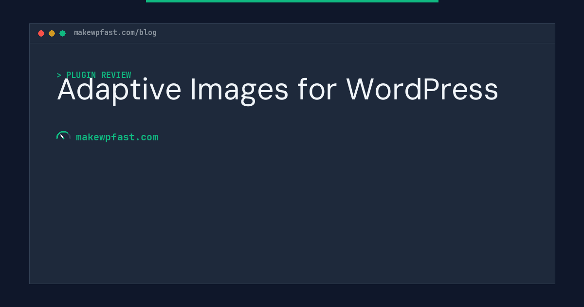 Adaptive Images for WordPress - MakeWPFast