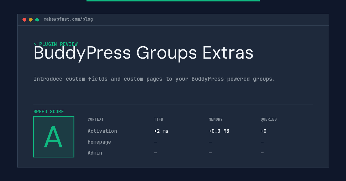 BuddyPress Groups Extras - MakeWPFast