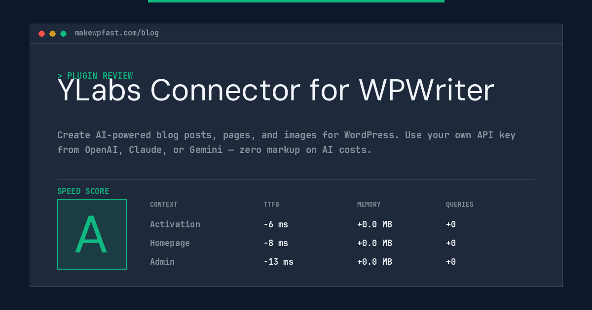 YLabs Connector for WPWriter - MakeWPFast