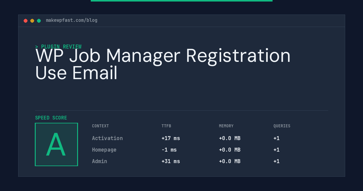 WP Job Manager Registration Use Email - MakeWPFast