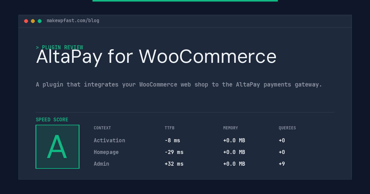 AltaPay for WooCommerce - MakeWPFast