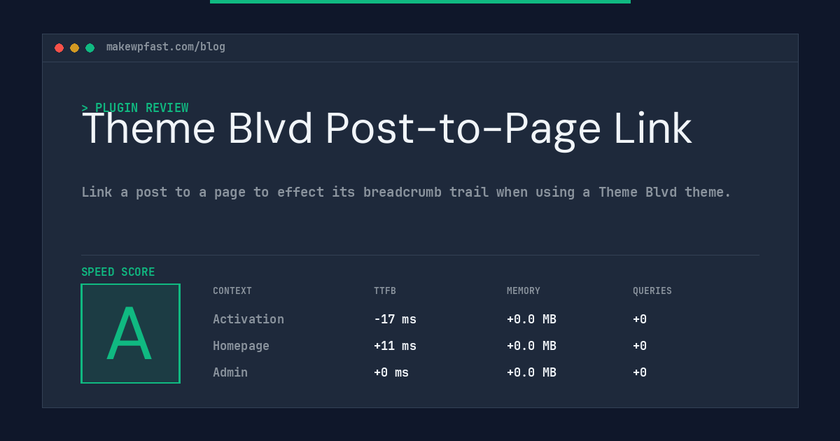 Theme Blvd Post-to-Page Link - MakeWPFast