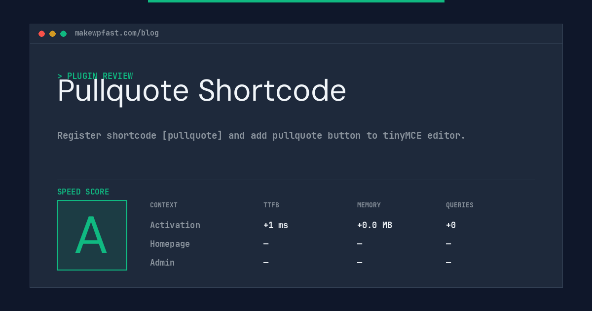 Pullquote Shortcode - MakeWPFast