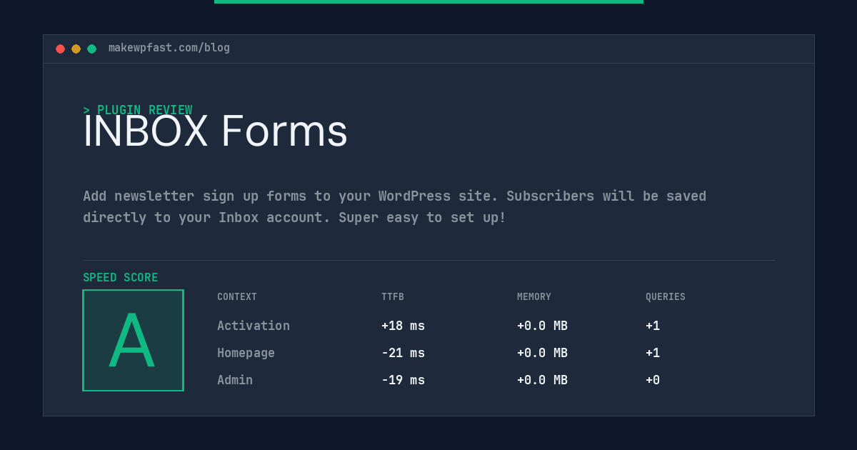 INBOX Forms - MakeWPFast