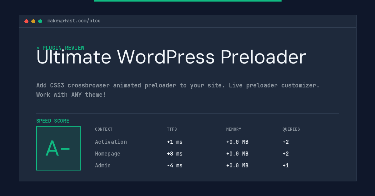 Ultimate WordPress Preloader - MakeWPFast