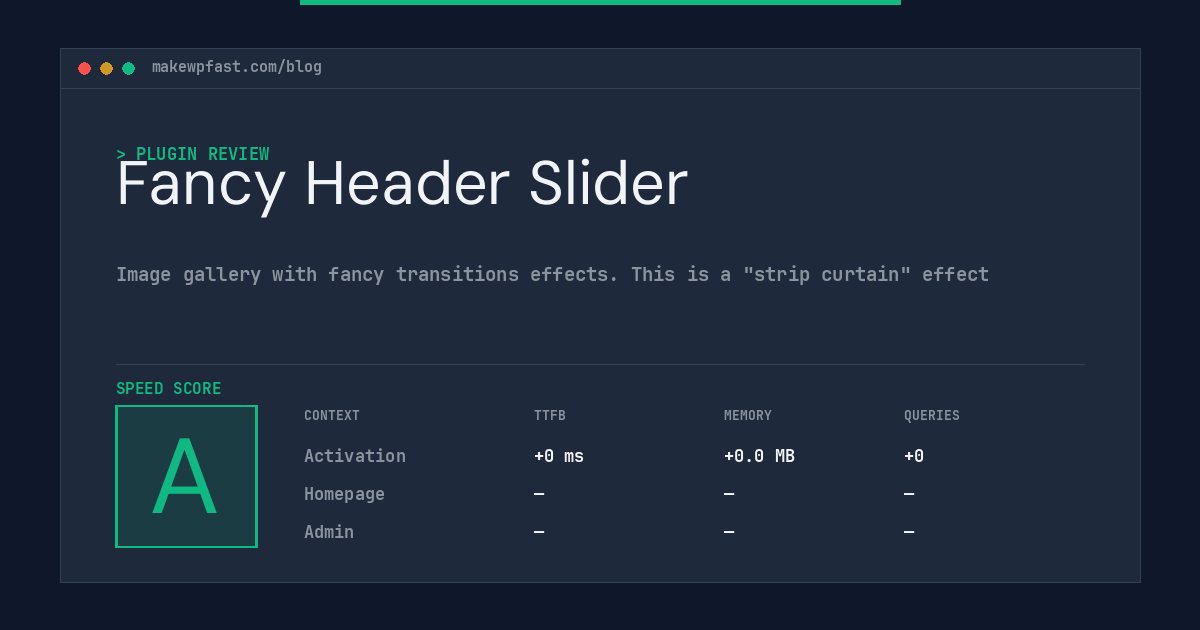 Fancy Header Slider - MakeWPFast
