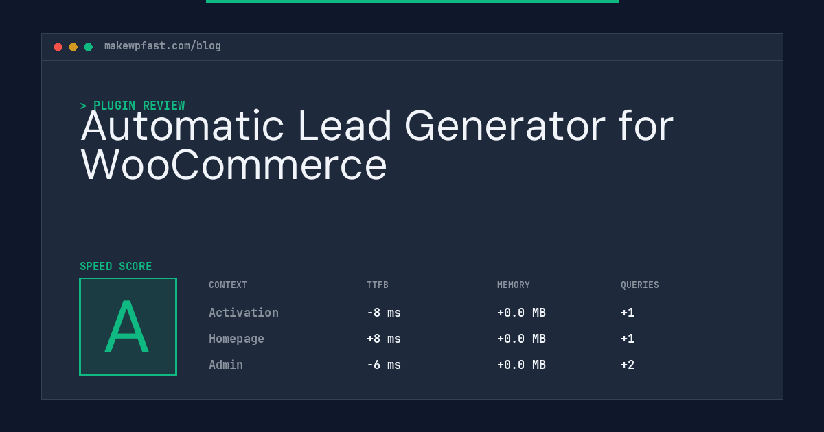 Automatic Lead Generator for WooCommerce - MakeWPFast